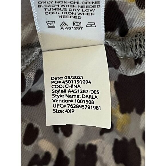 Logo Pants 4XP Animal Print Ankle Safari Neutral Preppy Boho Classic Active 80s - Picture 8 of 11